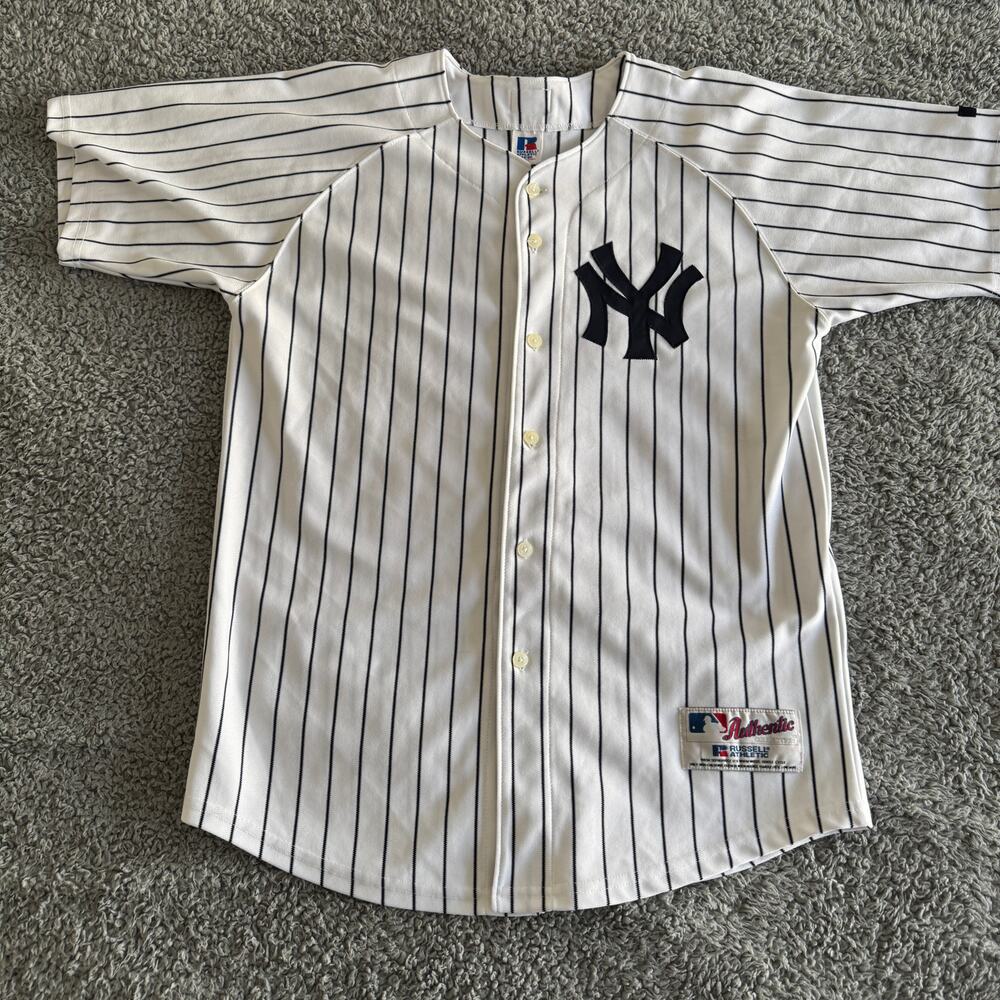 Vintage Joe Girardi Russell Athletic MLB New York Yankees Stitched Jersey Y-XL